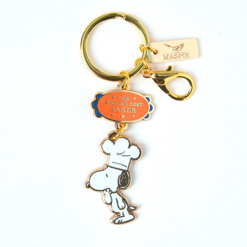 Magpie x Peanuts - World's Best Baker keyring | Scout & Co