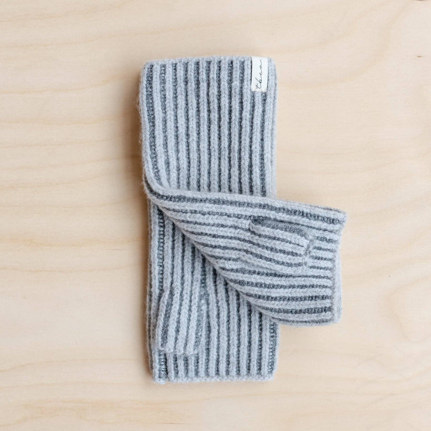 TBCo - Cashmere & Merino Wrist Warmers - Charcoal Two-Tone | Scout & Co