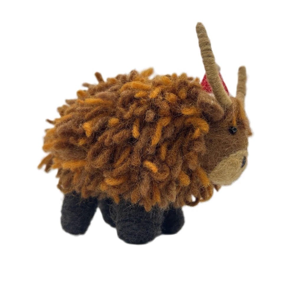 Amica - Christmas Highland cow felt decoration | Scout & Co