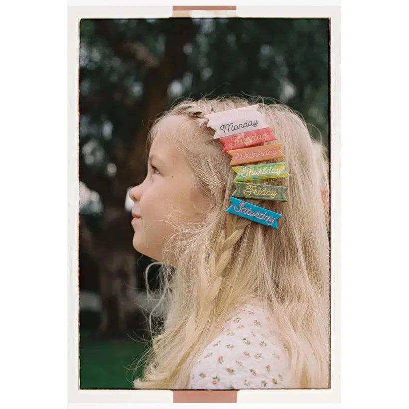 Eugenia Kids - Days Of The Week hair clips - set of 7 | Scout & Co