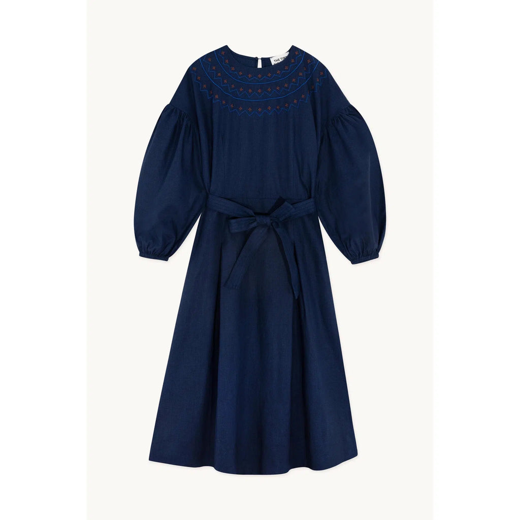 Tiny Cottons Woman - The Tiny Big Sister - Voluminous sleeve dress - navy | Scout & Co