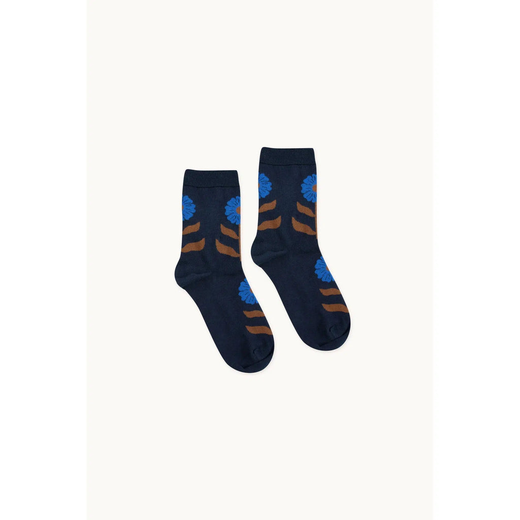 Tiny Cottons Woman - The Tiny Big Sister - Dianthus navy socks | Scout & Co