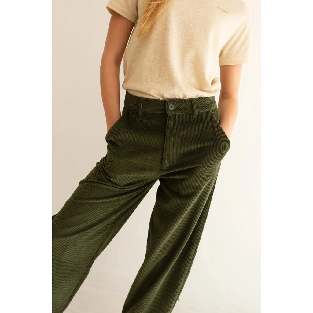 Tiny Cottons Woman - The Tiny Big Sister - Lluisa corduroy trousers - khaki | Scout & Co