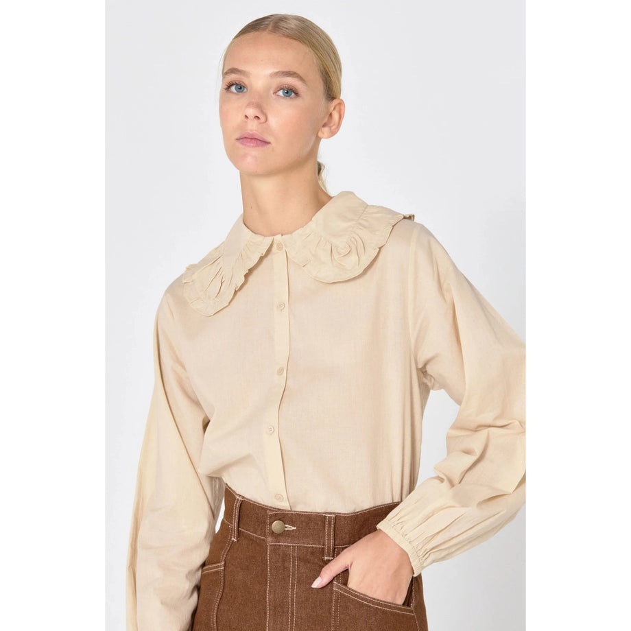 The Tiny Big Sister Frill Blouse Vanilla UK Stockist Scout Co