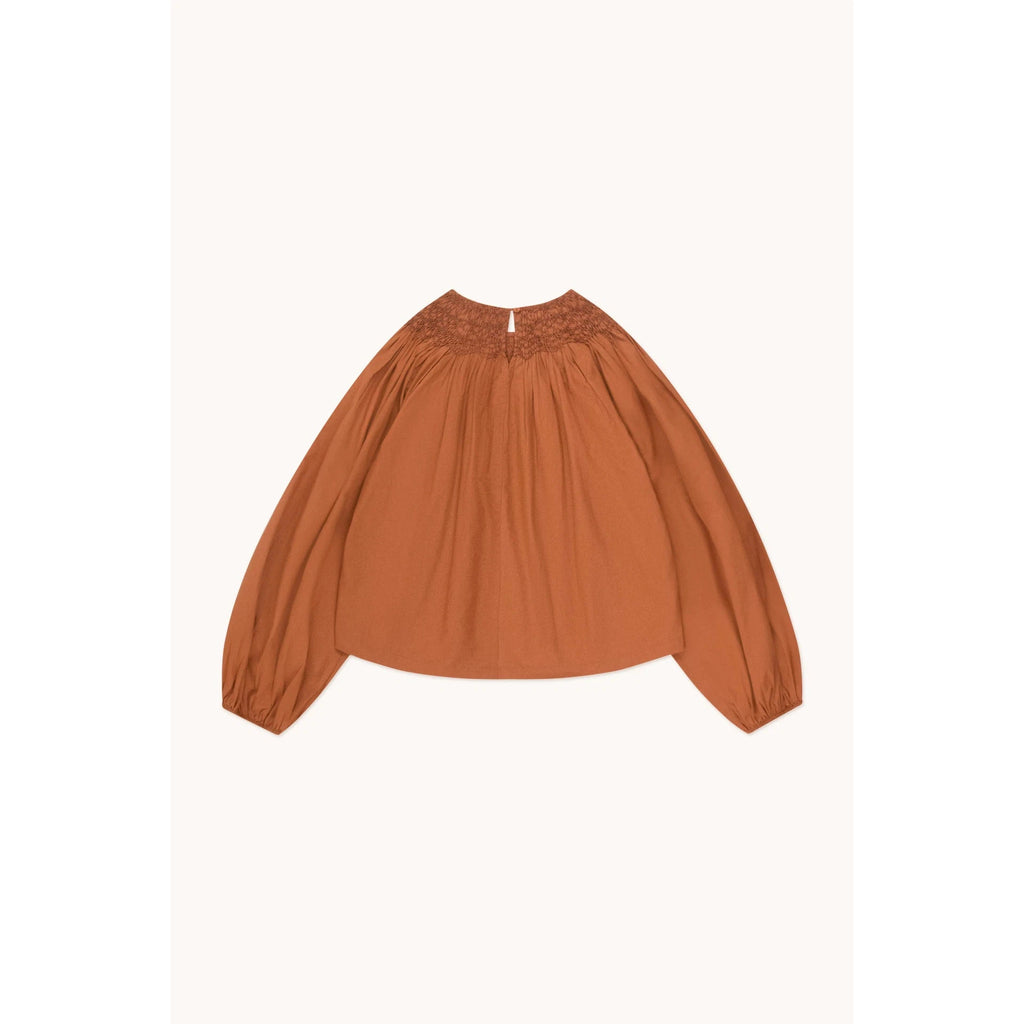 The Tiny Big Sister - Smocked blouse - brown | Scout & Co