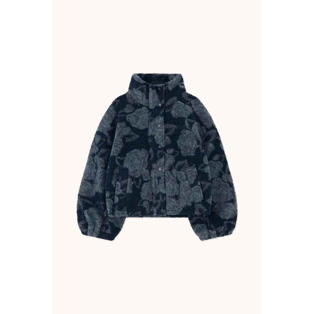 The Tiny Big Sister - Roses sherpa jacket - navy | Scout & Co