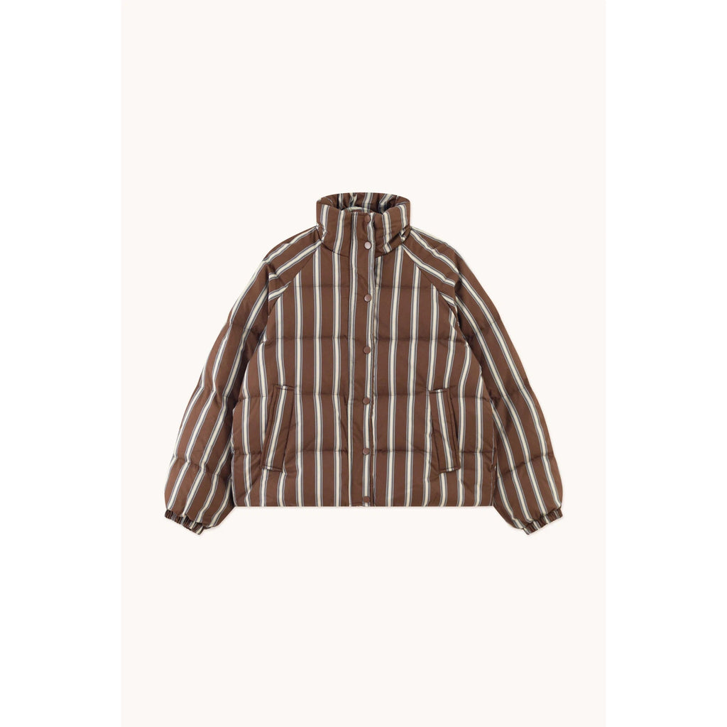 The Tiny Big Sister - Striped short jacket - chocolate | Scout & Co