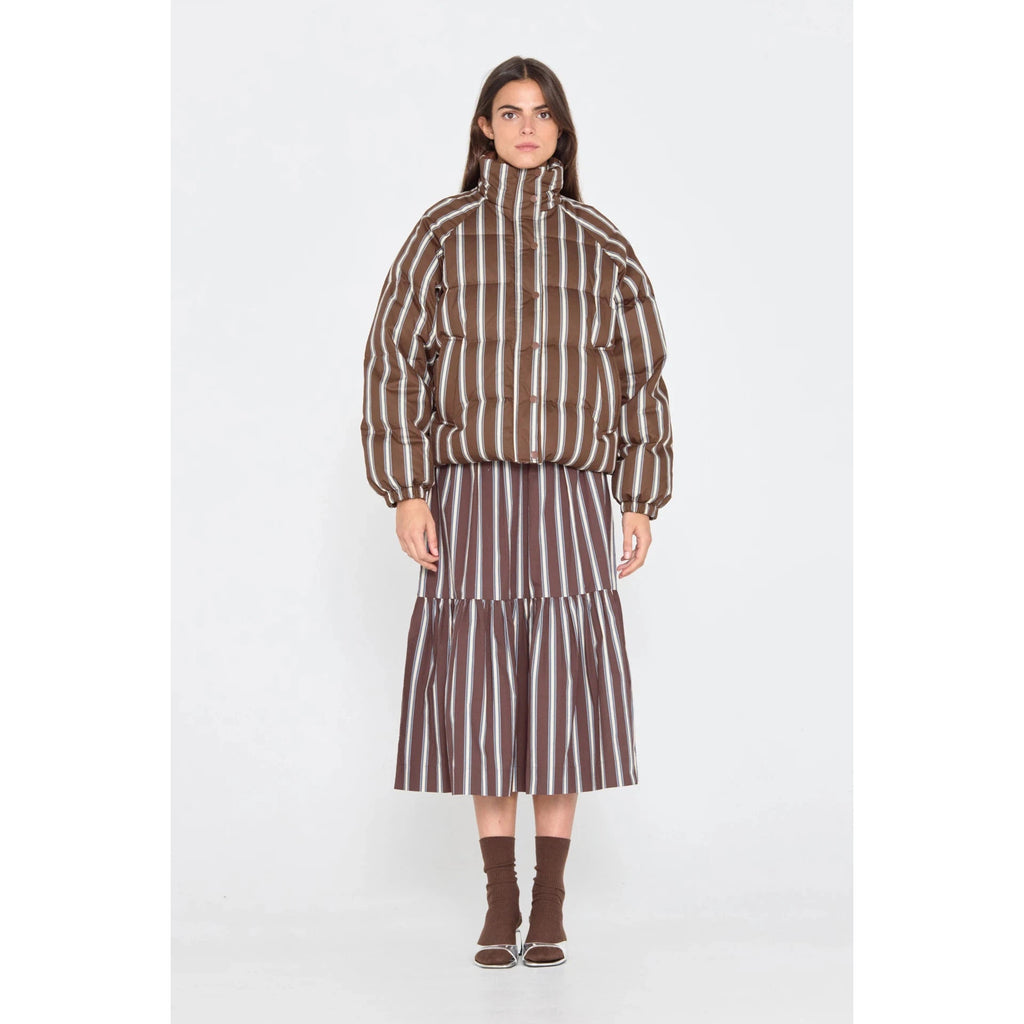 The Tiny Big Sister - Striped short jacket - chocolate | Scout & Co