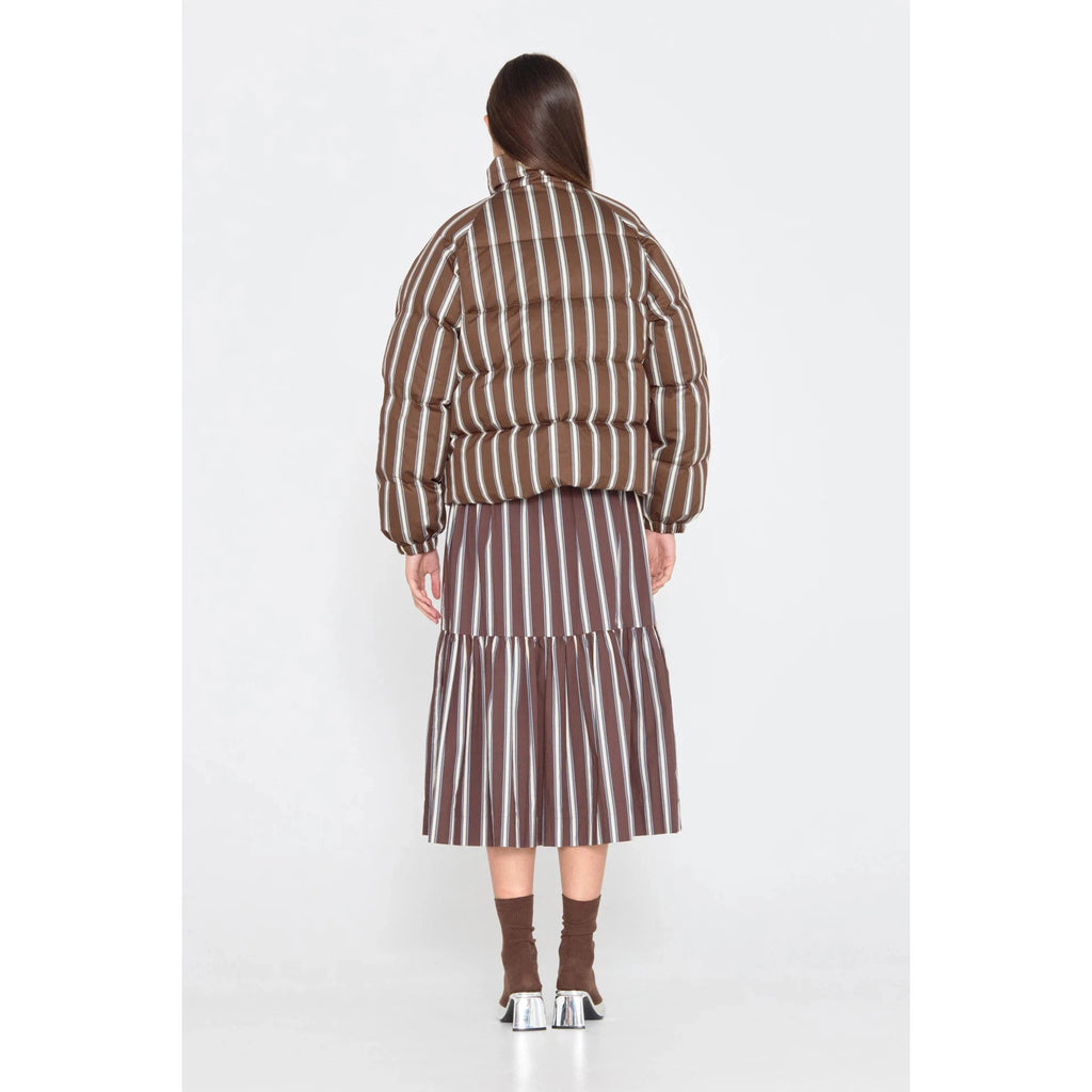 The Tiny Big Sister - Striped short jacket - chocolate | Scout & Co