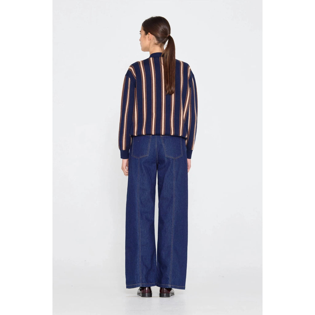 The Tiny Big Sister - Ines striped cardigan - navy | Scout & Co