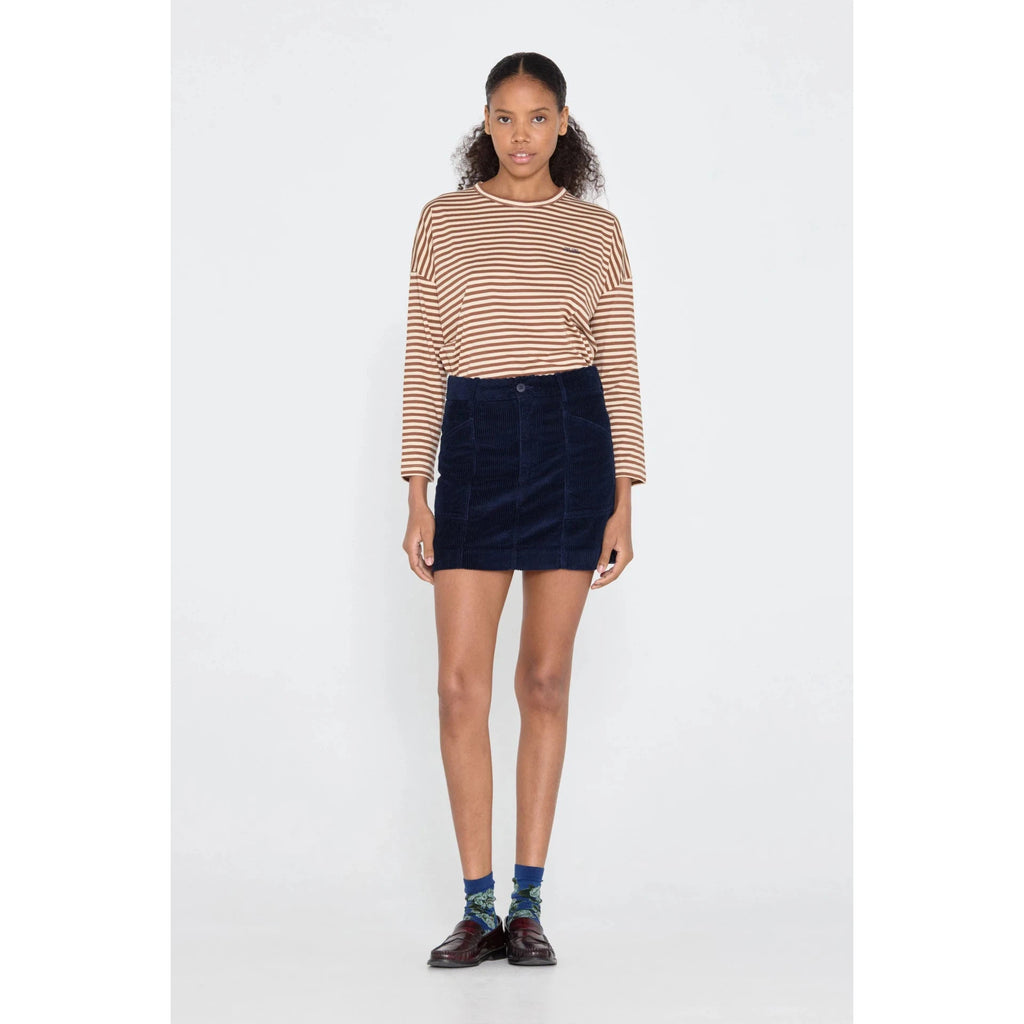 The Tiny Big Sister - Striped long-sleeved tee - chocolate & vanilla | Scout & Co