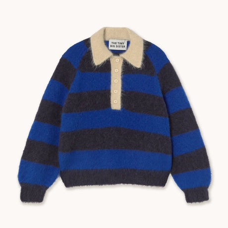The Tiny Big Sister - Frank striped polo sweater - ultramarine