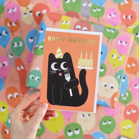 Wrap - Happy Birthday Cat Cake card | Scout & Co