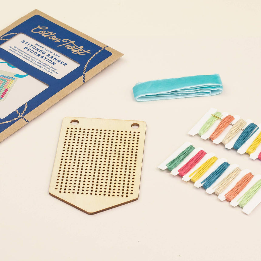 Cotton Twist - Make Your Own Stitched Banner Decoration craft kit | Scout & Co