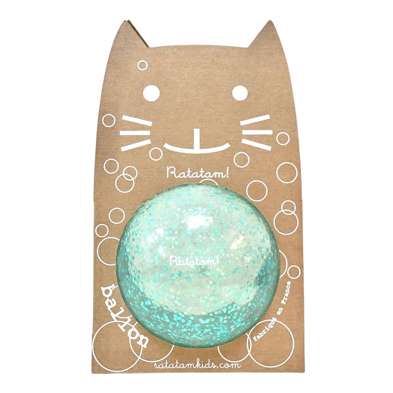Ratatam! - Cat glitter bubble ball - blue - 15 cm | Scout & Co