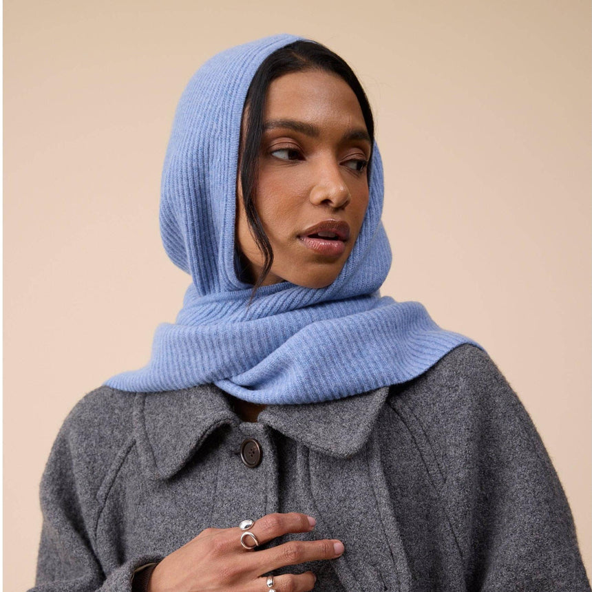 TBCo - Merino Wool Hood in Blue | Scout & Co