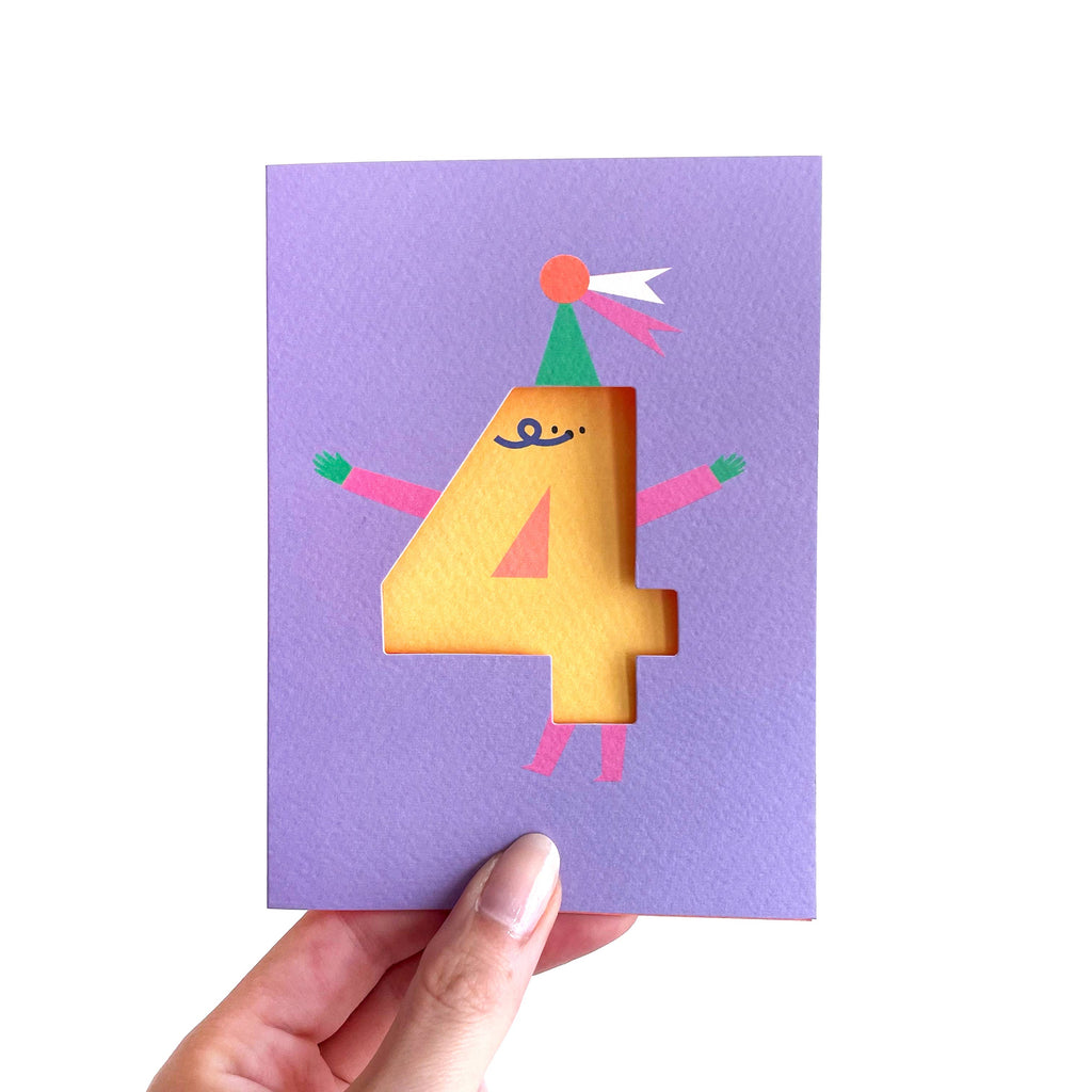 Rumble Cards - 4th Birthday die-cut card | Scout & Co