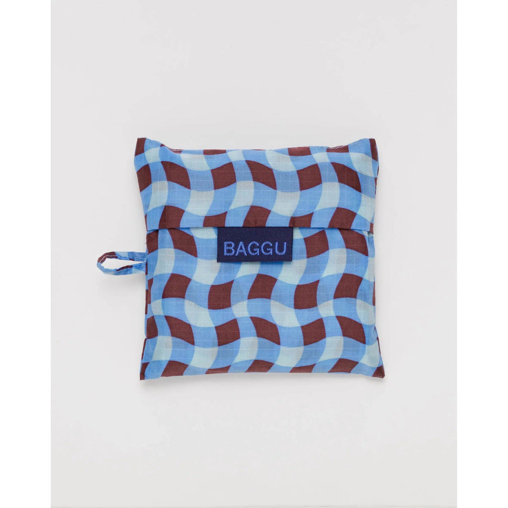 Baggu - Standard Baggu reusable bag - Wavy Gingham Blue | Scout & Co