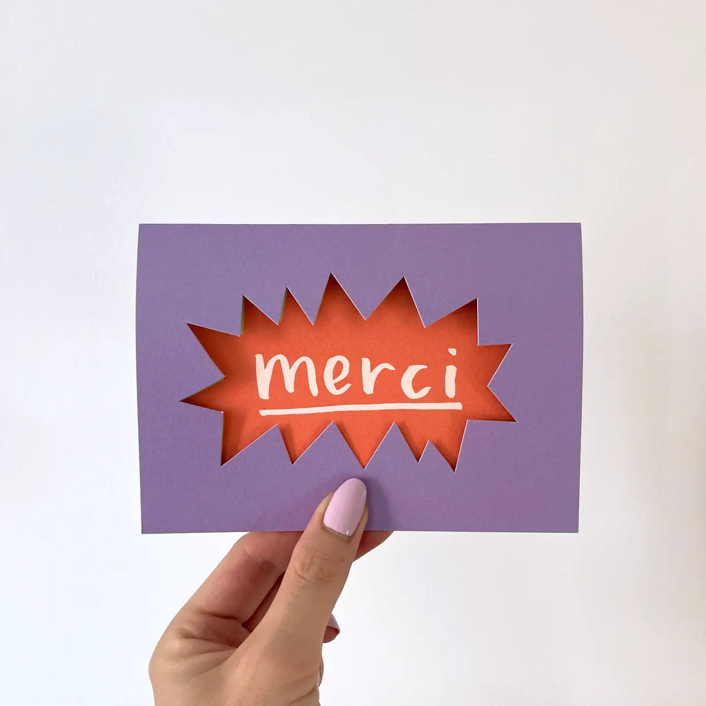 Rumble Cards - Merci die-cut thank you card | Scout & Co