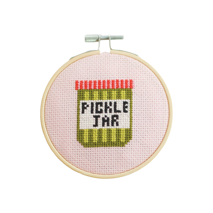 Cotton Clara - Pickle Jar Cross Stitch Kit | Scout & Co