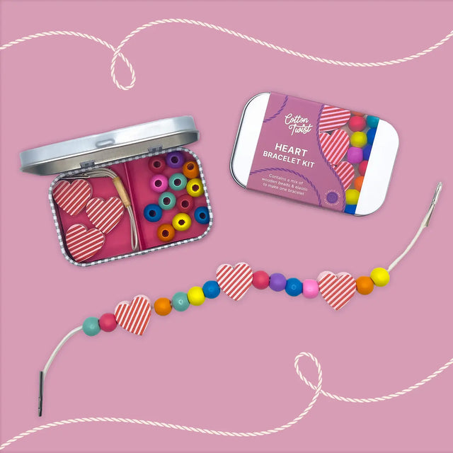 Cotton Twist - Heart Bracelet Gift Kit in a tin | Scout & Co