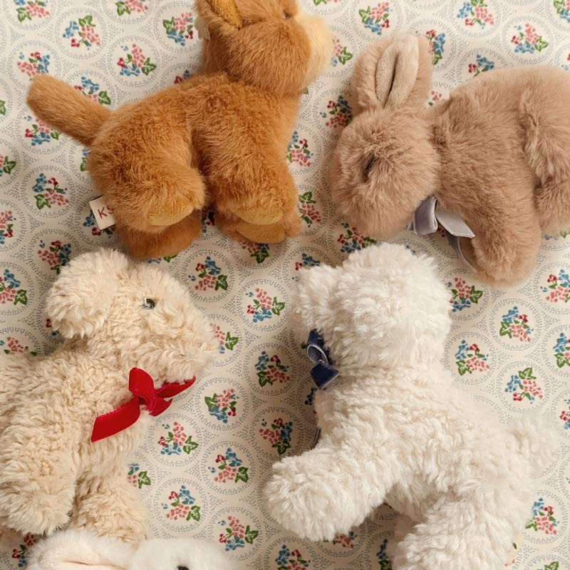 Konges Sløjd - Baby animal soft toy - White puppy | Scout & Co