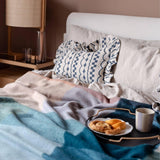 Cotton Cushion Cover in Navy Ruffle | Scout & Co
