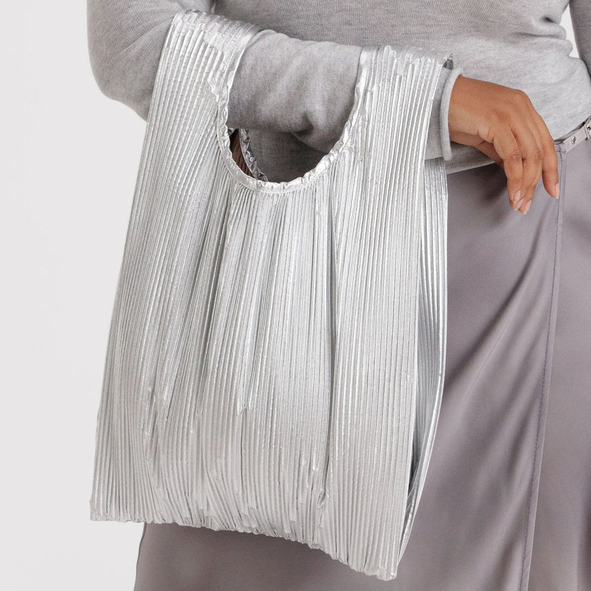 Baggu - Pleated Baggu bag - Chrome Metallic | Scout & Co