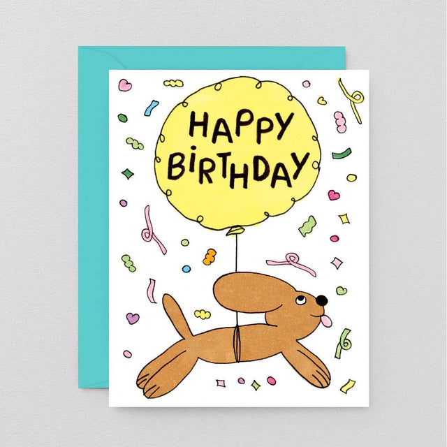 Wrap - Happy Birthday Dog & Balloon card | Scout & Co