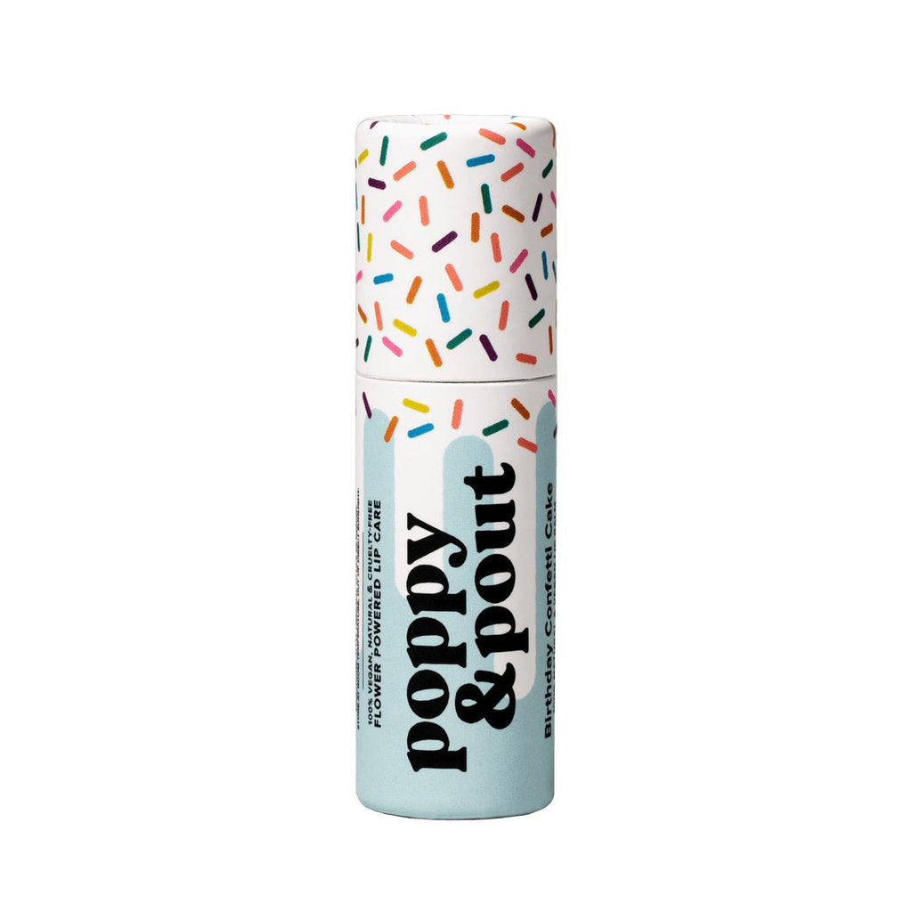 Poppy & Pout - Lip Balm - Birthday Confetti Cake - Blue | Scout & Co