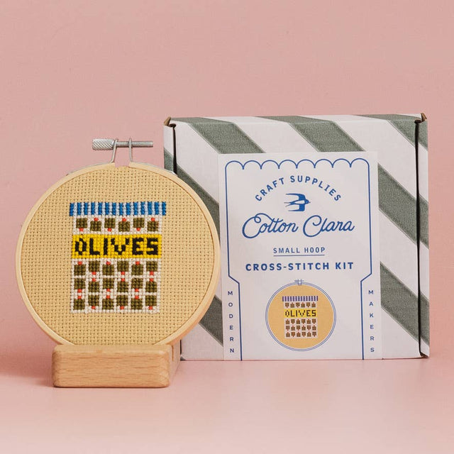 Cotton Clara - Olives Cross Stitch Kit | Scout & Co