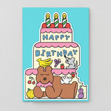 Wrap - Birthday Cake Bear shaped card | Scout & Co