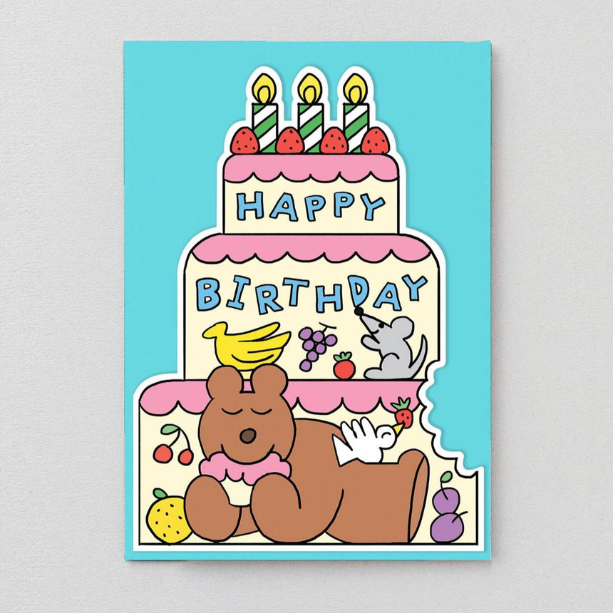 Wrap - Birthday Cake Bear shaped card | Scout & Co