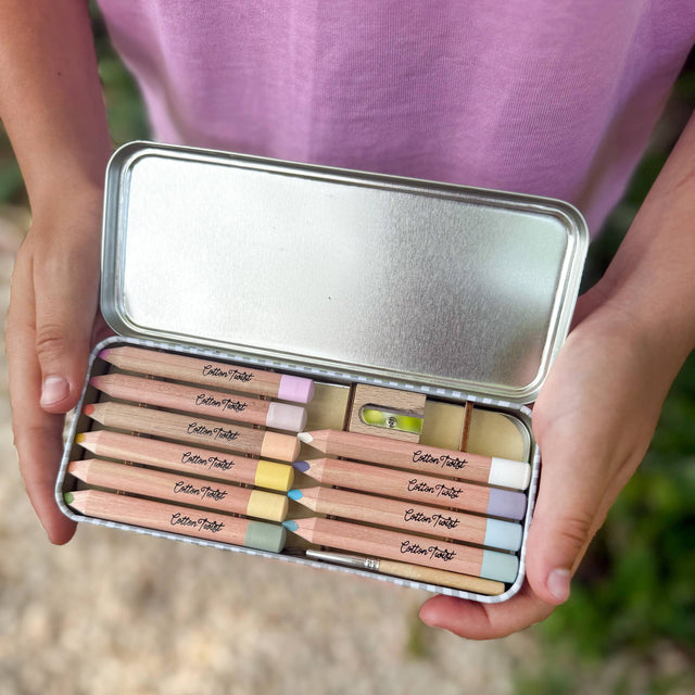 Cotton Twist - Jumbo watercolour pencils tin - Pastels | Scout & Co