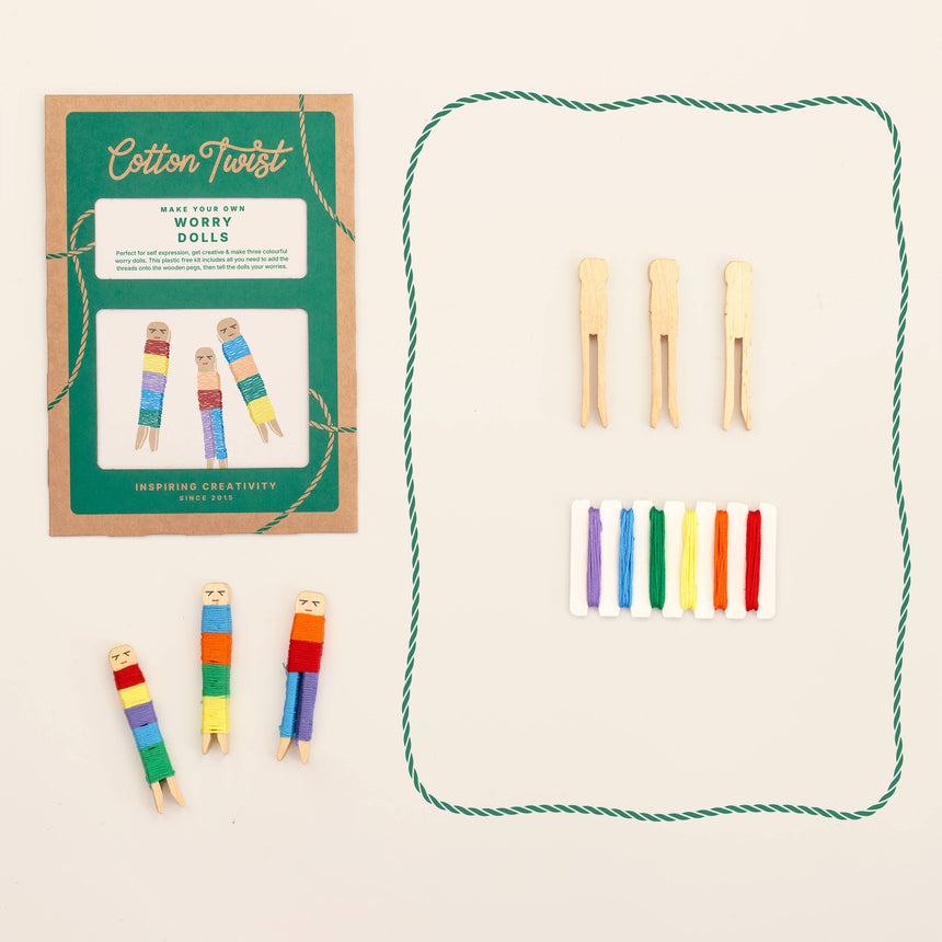 Cotton Twist - Make Your Own Worry Dolls craft kit | Scout & Co