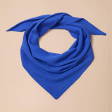 TBCo - Merino Wool Triangle Scarf in Cobalt Blue | Scout & Co