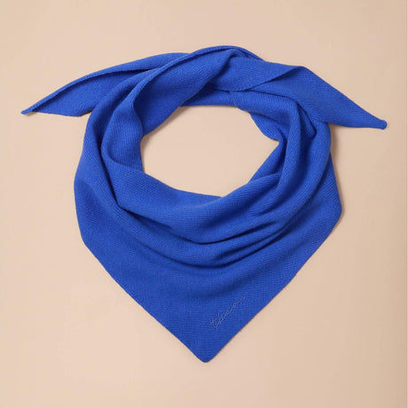TBCo - Merino Wool Triangle Scarf in Cobalt Blue | Scout & Co