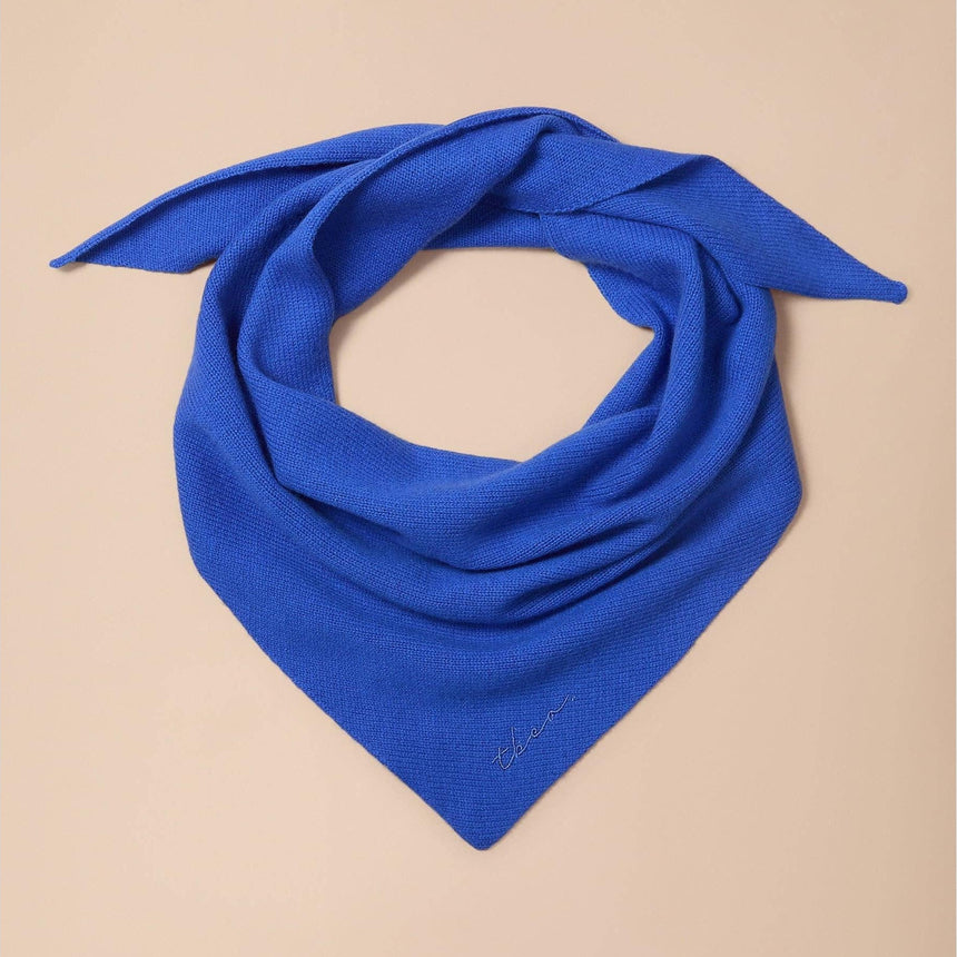 TBCo - Merino Wool Triangle Scarf in Cobalt Blue | Scout & Co
