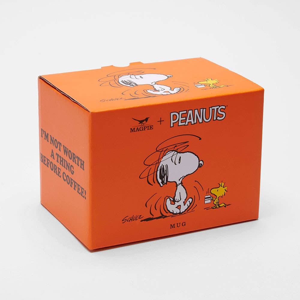 Magpie x Peanuts - Snoopy 'I'm not worth a thing before coffee' mug | Scout & Co