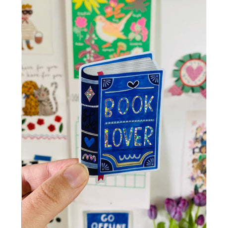 Daria Solak - Book Lover glitter sticker | Scout & Co