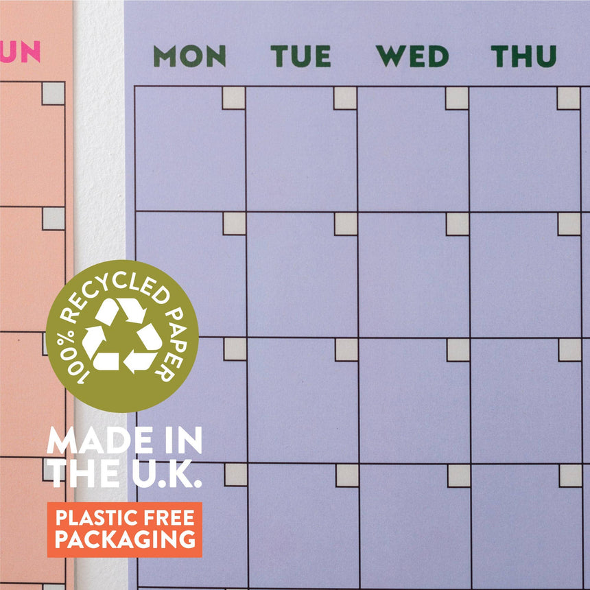 Good Tuesday - Monthly Undated A3 Wall Planner - Colourburst | Scout & Co