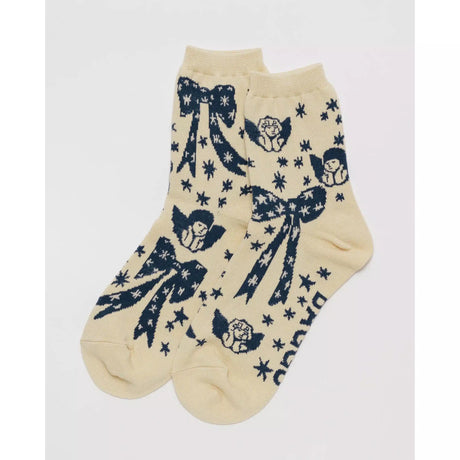 Baggu - Adult crew socks - Cherub Bows | Scout & Co
