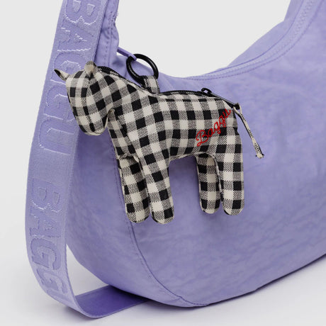 Baggu - Bag charm - Black & White Gingham Horse | Scout & Co