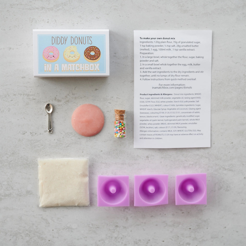 Marvling Bros - Diddy Donuts mini baking kit in a matchbox | Scout & Co