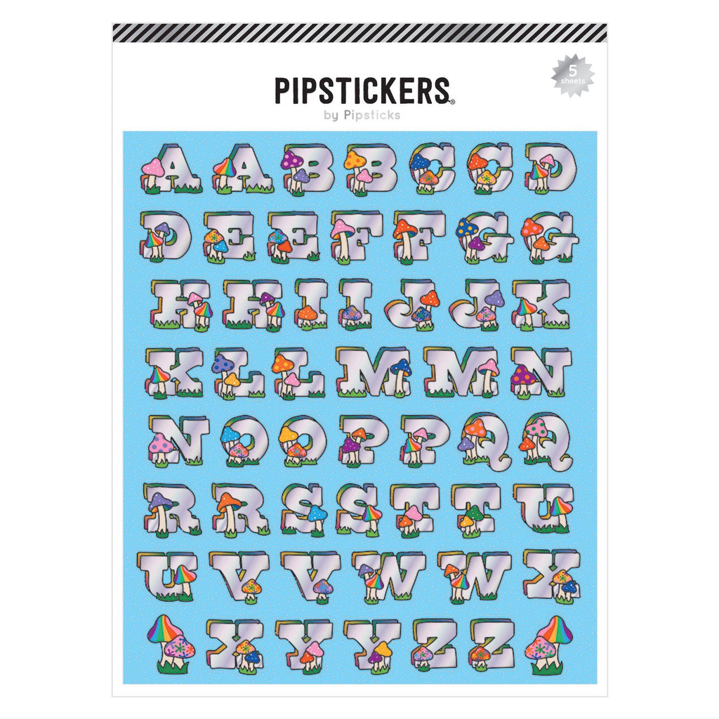 Pipsticks - Mushroom Magic Big Alphabet stickers | Scout & Co