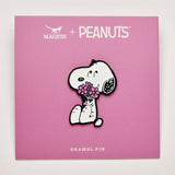 Magpie x Peanuts - Snoopy Flowers Give Hugs Pin | Scout & Co