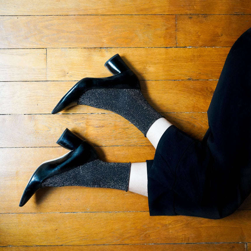 Klue - Glitter Lurex socks - Black | Scout & Co