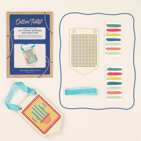Cotton Twist - Make Your Own Stitched Banner Decoration craft kit | Scout & Co