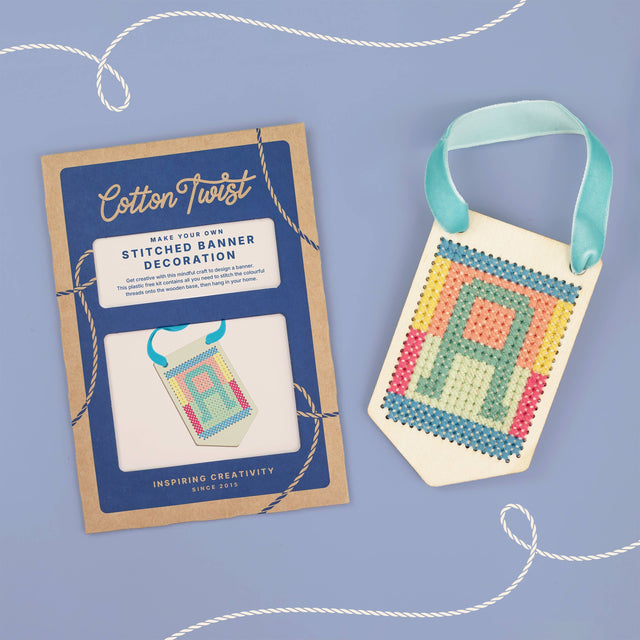 Cotton Twist - Make Your Own Stitched Banner Decoration craft kit | Scout & Co