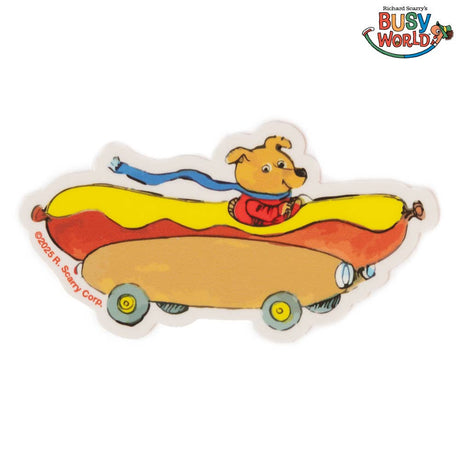 3P4 x Richard Scarry - Hot Dog Car sticker | Scout & Co